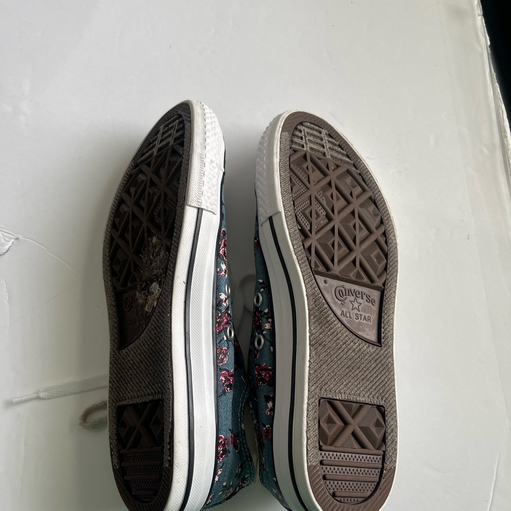 Converse All Star Sneakers, Canvas, Vintage Floral print, Sz 3 Youth - Picture 2 of 7